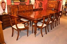 02972E - 2-English-Regency-Dining-Table-&-10-Regency-Swag-Chairs-2